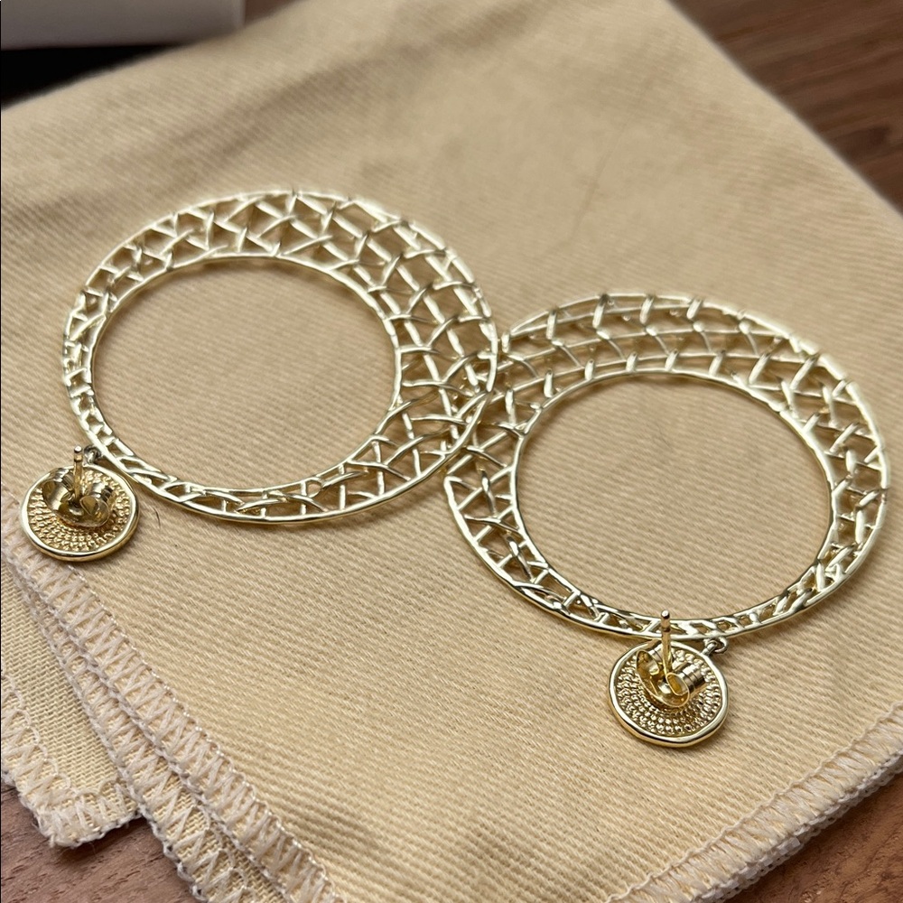 Authentic Gorjana Gold Hoop Bohemian Style Earrings! - Picture 5 of 11